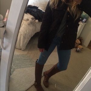 J. Crew black quilted jacket